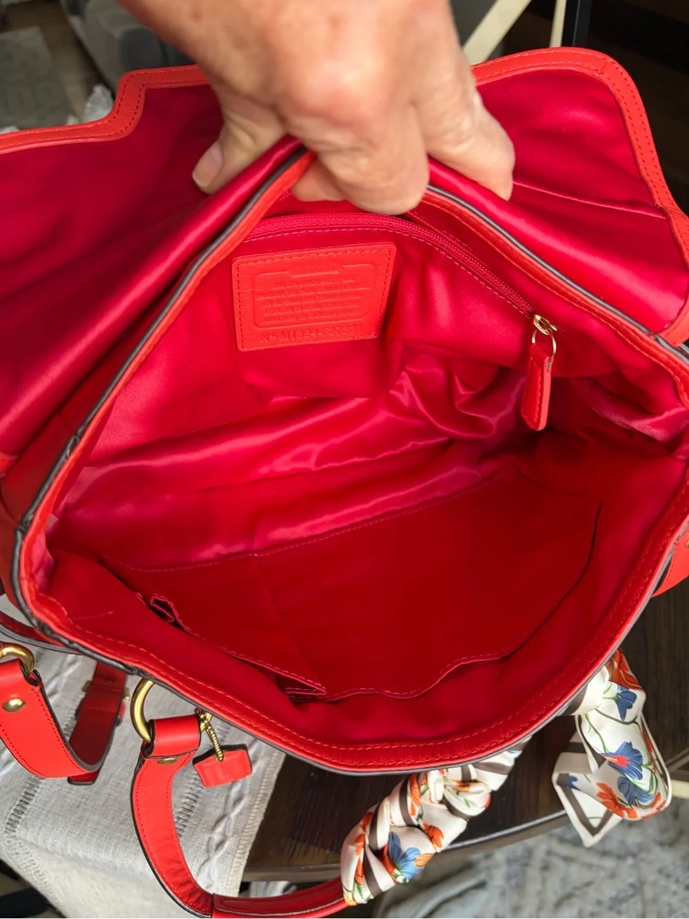 Coach Campbell Small Leather Satchel W/crossbody Strap